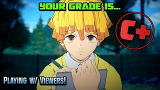  LIVE Zenitsu Grades Your Fighting Skills (Top 50 Ranked) | Demon Slayer Hinokami Chronicles