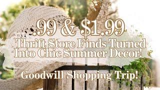 .99 & $1.99 Thrift Store Finds Turned Into Chic Summer Decor!   #diy