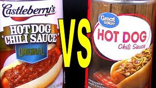 Castleberry's Chili Sauce vs Walmart Great Value Hot Dog Sauce - FoodFights Reviews the Best Brand