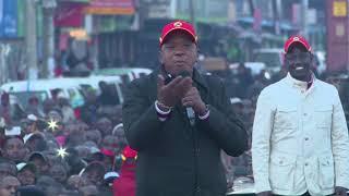 President Uhuru Kenyatta campaigns in Eldoret town, Uasin Gishu County.