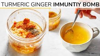 TURMERIC GINGER HONEY BOMB | immunity boosting recipe