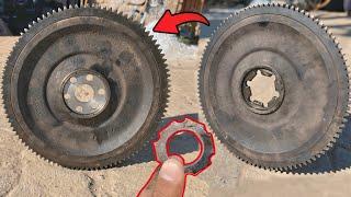 Antique Method Used for Repairing of Broken Flywheel Without using Welding ||Repairing by Threads ||