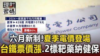 【理財密碼】六月新制！夏季電價登場／台鐵票價漲／2標靶藥納健保／房屋稅新制／4+1天國定假日
