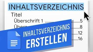 Inhaltsverzeichnis in Google Docs erstellen | Inhaltsverzeichnis mit Seitenzahlen für Google Docs