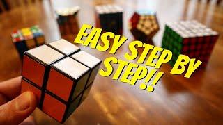 Solving the 2X2 Rubik's Cube! EASY STEP BY STEP!