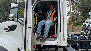 I Hired A Homeless Kid To Drive My Truck! ‍️ #concrete #construction #work #cdl #trucking