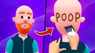 I Shaved TERRIBLE Words Into Peoples HAIR! - Shave & Stuff VR