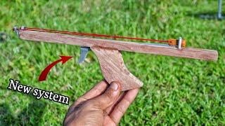 New slingshot mechanism - Powerful short wooden slingshot