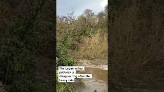 The Lagan valley pathway is flooding.  #lisburn #lagan valley #pathway #northireland