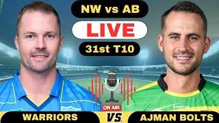 Live Northern Warriors vs Ajman Bolts Match | NW vs AB Live Abu Dhabi T10 League 2024