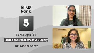 INI-SS Apr ’24 Plastic & Reconstructive Surgery, AML 5,  Dr. Mansi in conversation with Dr. Shilpi