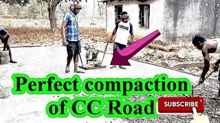 Construction of Cement concrete Road  with Vibrating  process of Rural Cc Roads in India