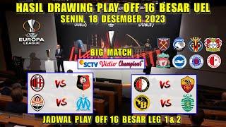 Hasil Drawing Play Off 16 Besar Liga Europa 2024 ~ AC MILAN vs RENNES ~ FEYENOORD vs AS ROMA