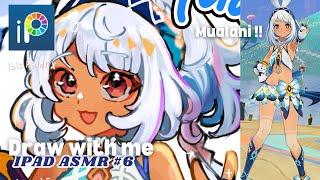 draw with me️: mualani ┊IPAD ASMR #6┊Full Art Process; sketch,render┊IbisPaintX ┊mualani gameplay