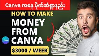 Canva ကနေ ပိုက်ဆံရှာနည်း / Make Money From Canva in 2024 ( @htetlinoovlog )