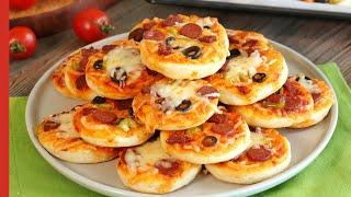 Super Easy PIZZA BITES!  | The Best Mini Pizza Recipe (With Homemade Pizza Dough)