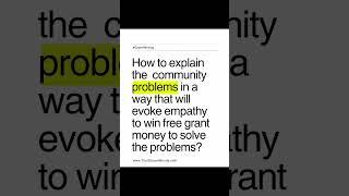 Grant Writing Tip: Write problem statements that get grant money. #2024 #nonprofit