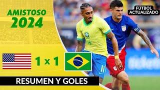 Brasil x Estados Unidos - Resumen y Goles (12/06/2024) Amistoso Internacional