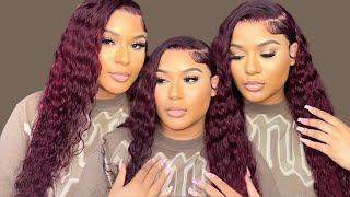 HOW TO INSTALL A FRONTAL WIG | DEEP SIDE PART STYLING | CHEETAH BEAUTY HAIR