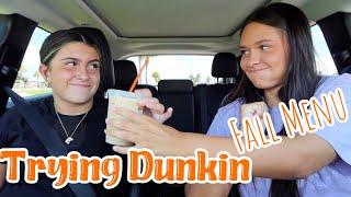 Trying Dunkin's Fall Menu Fail! Emma and Ellie