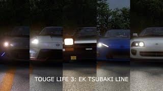 EK Tsubaki Line pb laps with Mazda mx5 nd, Nismo 370z, Stock AE86, GT86, Supra MK4 on Touge Life 3