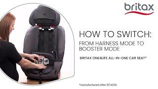 How To Switch From Harness Mode To Booster Mode On Britax One4Life All-In-One (mfg after 9/20)