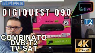 DigiQuest Q90 Decoder Combinato Tv-Sat + DVB-T2 - anche in 4K e HBBTV