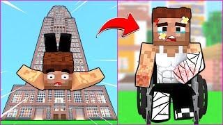 ALI FALLED FROM A HEIGHT AND GOT ​​INJURED!  - Minecraft