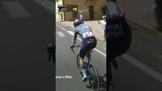 Thumbs up  He's alright  Van Aert is back on the bike after a small crash #tourdefrance #cycling