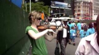 Krista Learns Busking on the streets of NY.AVI