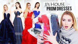 TRYING JJsHOUSE PROM DRESSES!!