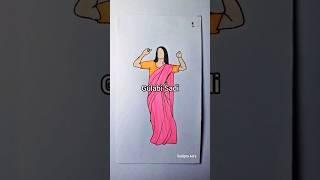 Gulabi Sadi(artist version) #flipbook  #sudipto_arts #trending #gulabisadi