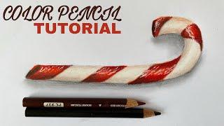 Candy Cane Color Pencil Tutorial | Arts Core