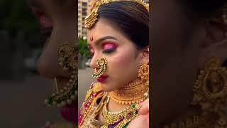 Mala nauwari sadi pahije #hemadhavan #viral#makeup #viralreels #aagrikoli #bridalmakeup#marathibride