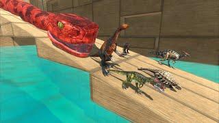 Dinosaurs Escape from Titanoboa Prison - Animal Revolt Battle Simulator