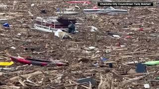 North Carolina Helene damage at Lake Lure