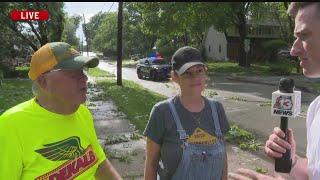 West Des Moines residents survey damage right after severe weather passes