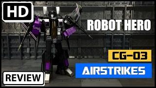 Robot Hero Airstrikes CG-03 KO Oversized Transformers Masterpiece Skywarp MP11SW MP06