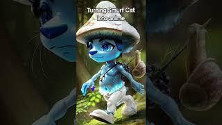  Smurf Cat as an anime character
