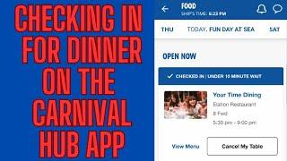 How to check in for Dinner in the Main Dining Room on a Carnival Cruise with Your Time Dining.