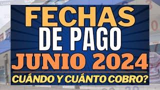   FECHAS de PAGO + BONO + AGUINALDO en JUNIO 2024 | Cuándo y Cuánto COBRO JUBILADOS y PENSIONADOS