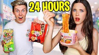 EATING ONLY ASIAN SNACKS FOR 24 HOURS!! Shopping Haul!