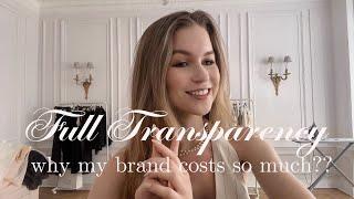 FULL TRANSPARENCY, why emerging brands cost so much?