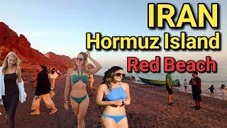 Hormuz Island in the Persian Gulf | Red Beach in Iran | Iran Travel Vlog 2024 | جزیره هرمز