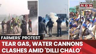 Farmers' Protest: Tear Gas, Water Cannons, Shambhu Border Barricaded, 'Dilli Chalo' Turns Violent