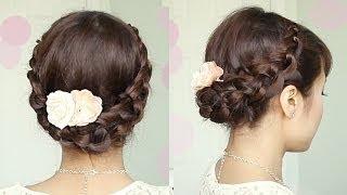 Crochet Braid Updo Hairstyle for Medium Long Hair Tutorial - Bebexo