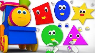 five little shapes | Kids Tv Show | nursery rhyme | Shapes Song Kids Tv | Bob The Train