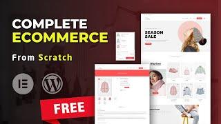 How to create MINIMAL Ecommerce Website in Wordpress for FREE using Elementor | Ecommerce tutorial