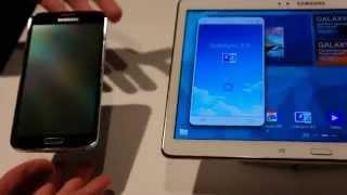 Samsung Galaxy Tab S Slidesync demo - link smartphone and tablet