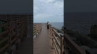 속초해변 바다향기로 휴가 해변나무데크